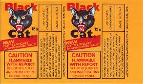 Black Cat Fireworks Bottle Rocket Label Fireworks Art Black Cat Fireworks Fireworks