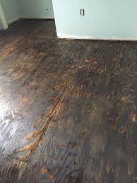 Here Are My Finished Plywood Floors Those Are Permanent Marker Lines That Make The Floors Look Like They Plywood Flooring Finished Plywood Wide Plank Flooring