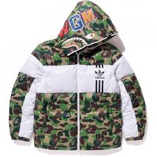 A Bathing Ape Camouflage Camo Hoodie Puffer Jacket Premium Materials