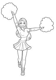 Cheerleader Coloring Page Letscolorit Com Kleurplaten