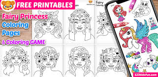 Princess belle is a coloring book from the popular disney cartoon beauty and the beast. Free Printable Fairy Princess Coloring Pages For Girls 123 Kids Fun Apps