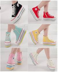 Platform High Top Converse Chucks That Make Me Taller I Want D Converse Cute Shoes High Shoes