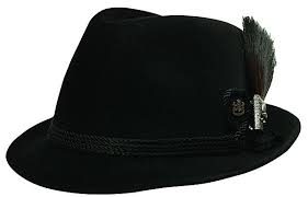 German Austrian Black Tyrolean Hat Barefoot In The Park Headwear Barefoot