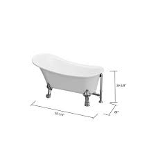 With a dose of classical opulence and vintage aesthetics, a clawfoot bathtub can instantly transform your bathroom. A E Bath Shower Dora Clawfoot Tub With Faucet 59 In White Rona
