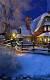 Night Snow Cabin Wallpaper