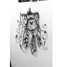 Arm Black And White Dream Catcher Tattoo Image Result For Disney Dream Catcher Art With Images Mickey Tattoo Disney Tattoos Sleeve Tattoos