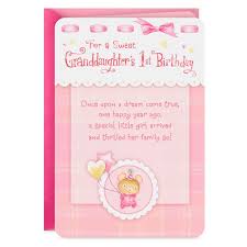 Birthday Wishes For One Year Old Granddaughter Dream Come True 1st Birthday Card For Granddaughter In 2020 1st Birthday Cards First Birthday Cards Birthday Cards