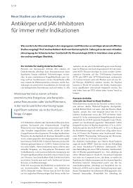Antikorper Und Jak Inhibitoren Fur Immer Mehr Indikationen Rosenfluh Ch