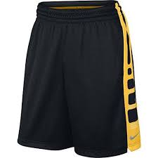 Basketball Jersey Design Black And Yellow Elite Nike Mens Elite Stripe Basketball Shorts Athletic Outfits Nike Men Athletic Shorts Men