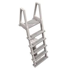 Confer Hd Above Ground 46 56 Inches Swimming Pool Ladder Gray Open Box Wish Swimming Pool Ladders Pool Ladder Above Ground Pool Ladders