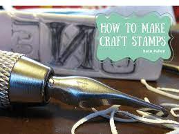 Remember, when it comes to gluing, you want to glue to where you're looking at the mirror image. How To Make Your Own Custom Craft Stamps