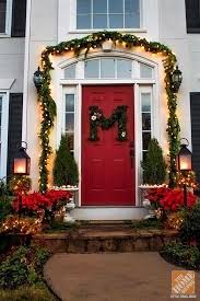 22 gorgeous rustic christmas decorations. Holiday Door Decorating Ideas For Your Small Porch The Home Depot Christmas Porch Holiday Door Outdoor Christmas