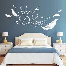Rofarso 78.7'' x 28.3'' huge chinese style vast mountains and rivers wall stickers vinyl removable large wall decals art decorations decor for bedroom living room office study room murals. 10962 Wall Tattoo Lettering Sweet Dreams With Feathers Stars Sticker Dreams Wall Stickers Bedroom Wall Decals For Bedroom Girl Bedroom Decor