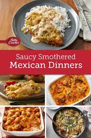 Saucy Smothered Mexican Dinners Mexican Food Recipes Dinner Real Food Recipes