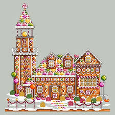 Patterns for small counted cross stitch gingerbread. Gingerbread Lighthouse From Shannon Christine Designs Cross Stitch Charts Cross Stitch Charts Casa Cenina