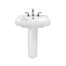 pedestal sink combo single faucet hole