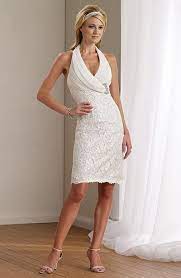 Casual Short Wedding Dresses For Second Marriage 1 Short Halter Wedding Dress Second Wedding Dresses Halter Wedding Dress