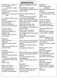 Click to see the original lyrics. Lyrics Center Despacito Song Lyrics In English And Spanish