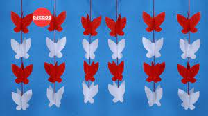 Siapkan kertas origami aneka warna sesuai dengan yang diinginkan, berikut pensil, gunting, lem kertas serta selotip selanjutnya adalah buat pola yang anda inginkan pada kertas origami. Diy Hiasan Dinding Hiasan Kelas Hiasan Kamar Dan Hiasan 17 Agustus Dari Kertas Youtube