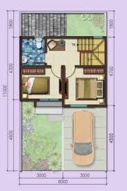 Denah rumah minimalis type 36. Lingkar Warna 5 Denah Rumah Minimalis Ukuran 6x11 Meter 3 Kamar Tidur 2 Lantai Tampak Depan
