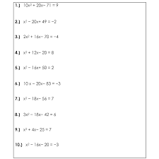 In this algebra worksheet, students solve 24 quadratic equations using the process called completing the square. Solve Quadratic Equations By Competing The Square Worksheets