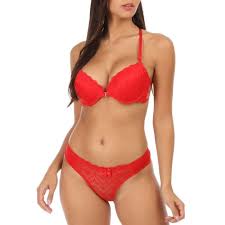 Ensemble lingerie blanc.bralette en dentelle forme triangle. Ensemble Lingerie Dentelle Rouge Avec String Rouge Cdiscount Pret A Porter
