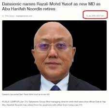 Dilanda kes rasuah Chew Ben Ben, Abu Hanifah kekal sebagai  'penguasa'Datasonic Group Berhad