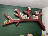 I made this tree branch bookshelf for my baby's room : r/woodworking