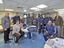 This Seafaring Selfie was taken earlier this month aboard the Capt. David  Lyon (Sealift). Pictured from left are Steward/Baker Rommel Reston, SIU  Guam Port Agent Victor Sahagon Jr., and Bosun Jonmala Floresca. #