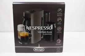 Large capsule for coffee and a small one for espresso. Mclemore Auction Company Auction New Large And Small Appliances Item Nespresso By De Longhi Env150gyae Vertuoplus Coffee And Espresso Machine Bundle With Aeroccino Milk Frother