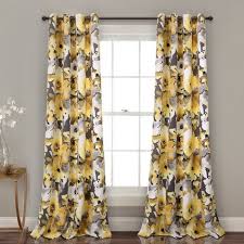 5 out of 5 stars. Set Of 2 84 X52 Floral Watercolor Light Filtering Window Curtain Panels Yellow Gray Lush Decor Target