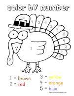 Criss Cross Applesauce Color By Number Turkey Thanksgiving Kids Thanksgiving Coloring Pages