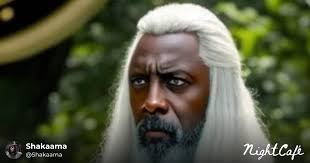 Idris Elba as Archmage Saruman in White Robes