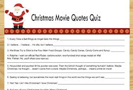 The movie, what is the other name given for the elves in the film? Free Printable Christmas Movie Quotes Quiz