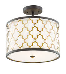 These shades can be made from etched glass. Maxim 20291wloiab Crest 3 Light 16 Inch Oil Rubbed Bronze And Antique Brass Semi Flush Mount Ceiling Light
