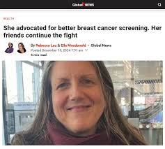 She advocated for better breast cancer screening. Her friends continue the  fight Friends of **Tanja Harrison** who died this month from stage IV  breast cancer are urging the province to update