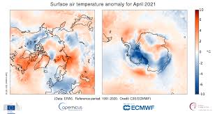 April 2021 holidays and celebrations. Surface Air Temperature For April 2021 Copernicus