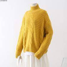 Des pièces iconiques et tendance de la nouvelle collection ** taille du 32 au 52 ** des pièces 100% made in france. Rouge Roule Femme Pull Hiver Design 2018 A Chandail Femmes Jaune Jumper Col Kaki Bleu Et