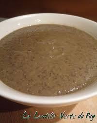 Veloute A La Lentille Verte Du Puy Lentilles Vertes Lentilles Recette Soupe Lentilles
