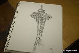 Space needle skycity golden gate bridge drawing, needle, light fixture, lamp png. Sketch Journal 9 Seattle S Space Needle Joseph Hallenbeck