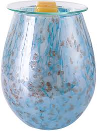 Electric mosaic wax tart oil warmer wax oils burner wax melter. Electric Candle Warmer Art Glass Silver Aromatherapy Wax Melts Burner Aroma Night Light Decorative Lamp For Gifts Home And Decor Light Blue Buy Online In China At Desertcart Productid 171694258