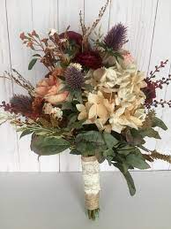 Fall Wedding Bouquet Silk Wedding Bouquet Rustic Bridal Etsy Rustic Bridal Bouquets Fall Wedding Bouquets Silk Wedding Bouquets
