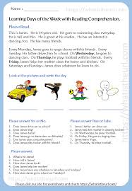 What cars doe yoga teachers drive?. Learning Days With Reading Comprehension Your Home Teacher