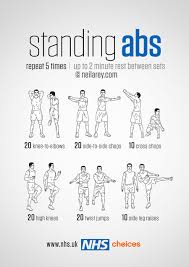 Gym Free Workouts Live Well Nhs Choices Standing Ab Exercises Standing Abs Abs Workout Routines