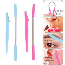 Our facial razor lets you effortlessly shape brows and sculpt gorgeous eyebrows, also use to easily remove irritating side burns and fine facial hair. 1 2pcs Women Facial Hair Remover Razor Face Epilator Depilatory Spring Face Threading Tool Eyebrow Cutting Makeup Knife Tool Eye Shadow Applicator Aliexpress