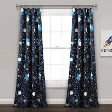 Get 5% in rewards with club o! 52 X84 Universe Room Darkening Window Curtain Panels Navy Lush Decor Target