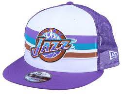 Jazz basketball, but make it pictures #takenote linktr.ee/utahjazz. Utah Jazz Stripe 9fifty White Purple Trucker New Era Cap Hatstore De