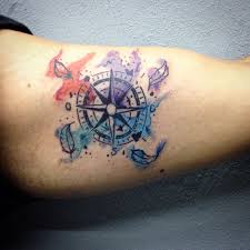 Ruth is currently working in a private studio in cerritos, california. Mariana Groning Watercolor Compass Tattoo Tatuaje De Rosa De Los