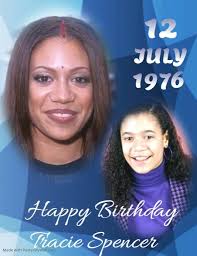HAPPY 43rd BIRTHDAY Tracie Monique Spencer, singer–songwriter, actress, and  model. Spencer is best known for her R&B and pop singles during the  late–1980s through the 1990s such as; "Symptoms of True Love", "