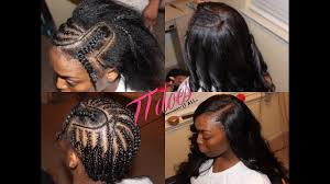 Weave the sections of hair under and over each other, just as you would with a standard braid. How To Braid Your Hair For A Side Part Sew In How To Wiki 89